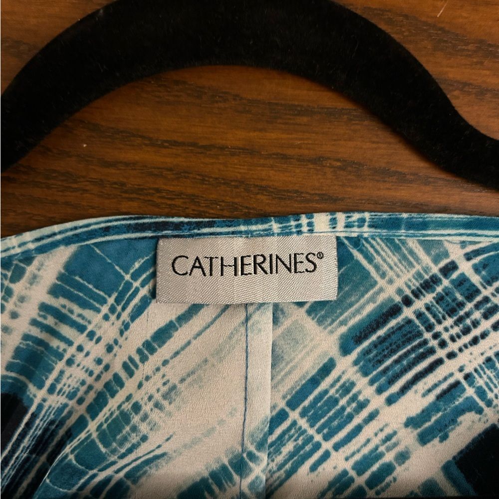 Catherine’s Chiffon Plaid Plus Size blouse size 5x - Picture 7 of 9